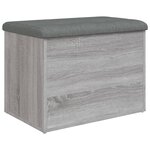 vidaXL Banc de rangement sonoma gris 62x42x45 cm bois d'ingénierie