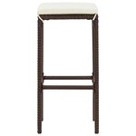 vidaXL Ensemble de bar de jardin 5 Pièces marron bois massif acacia rotin