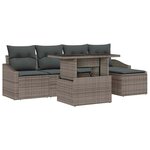 vidaXL Ensemble de canapé de jardin avec coussin 6 Pièces Gris
