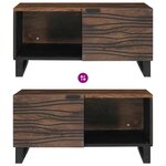 vidaXL Table basse Marron et Noir 80 x 50 x 40 cm