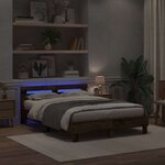 vidaXL Cadre de lit Bois ancien 140 x 190 cm Bois d'ingénierie