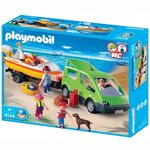 PLAYMOBIL 4144 - City Life - Voiture familiale avec remorque porte-bateaux