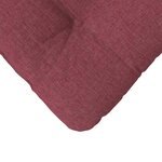 vidaXL Coussins de siège 4 Pièces Bordeaux 40 x 40 x 12 cm tissu