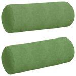 vidaXL Coussins d'accent 2 Pièces Vert clair Ø 25 x 70 cm