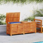 vidaXL Boîte de rangement de jardin persiennes 150x50x56cm bois acacia