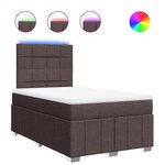 vidaXL Sommier à lattes de lit avec matelas Marron foncé 120x200 cm
