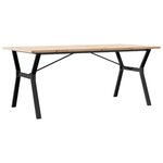vidaXL Table à manger cadre en Y 180x90x75 5 cm bois pin massif fonte