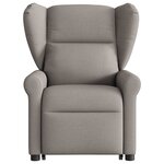 vidaXL Fauteuil inclinable de massage électrique Taupe Tissu