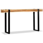 vidaXL Table console Bois de récupération massif réglable