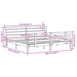 vidaXL Cadre de lit avec tête de lit sans matelas blanc 200x200 cm