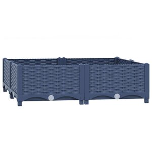 vidaXL Lit surélevé 80x80x23 cm Polypropylène
