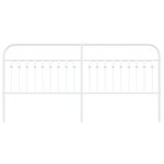 vidaXL Tête de lit de remplacement métal blanc 193 cm