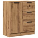 vidaXL Buffet chêne artisanal 60x30x70 cm bois d'ingénierie
