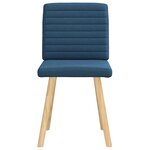 vidaXL Chaises à manger lot de 2 bleu tissu