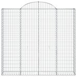 vidaXL Paniers à gabions arqués 5 Pièces 200x30x180/200 cm Fer galvanisé