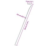 vidaXL Piquets de tente 25 Pièces 30 cm Ø5 mm acier galvanisé