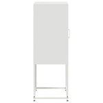 vidaXL Buffet haut blanc 36x39x107 cm acier