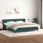 vidaXL Sommier à lattes de lit et matelas vert foncé 180x220cm velours