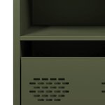 vidaXL Buffet vert olive 68x39x73 5 cm acier laminé à froid
