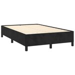 vidaXL Sommier à lattes de lit avec matelas noir 120x190 cm velours