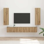 vidaXL Ensemble meuble TV 3 Pièces Chêne artisanal Bois d'ingénierie
