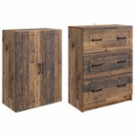 vidaXL Ensemble de Meubles 2 Pièces Bois ancien 66 x 34 5 x 87 cm