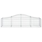 vidaXL Paniers à gabions arqués 13 Pièces 200x50x40/60 cm fer galvanisé