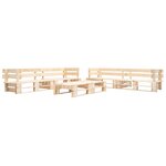 vidaXL Salon de jardin palette 6 Pièces bois Couleur naturelle de bois