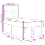 vidaXL Sommier à lattes de lit avec matelas Marron foncé 80x200 cm