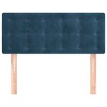 vidaXL Tête de lit Bleu foncé 100x5x78/88 cm Velours