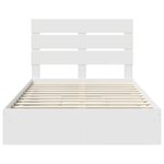 vidaXL Lit de Rangement Blanc 135 x 190 cm Bois d'ingénierie