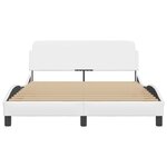 vidaXL Cadre de lit Dover blanc 137x190 cm similicuir