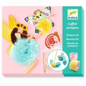 Djeco DJ09836 - Coffret pompons fées