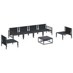 vidaXL Ensemble de canapé de jardin 7 Pièces Anthracite Acier