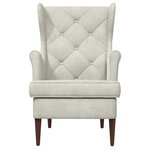 vidaXL Fauteuil Crème Velours