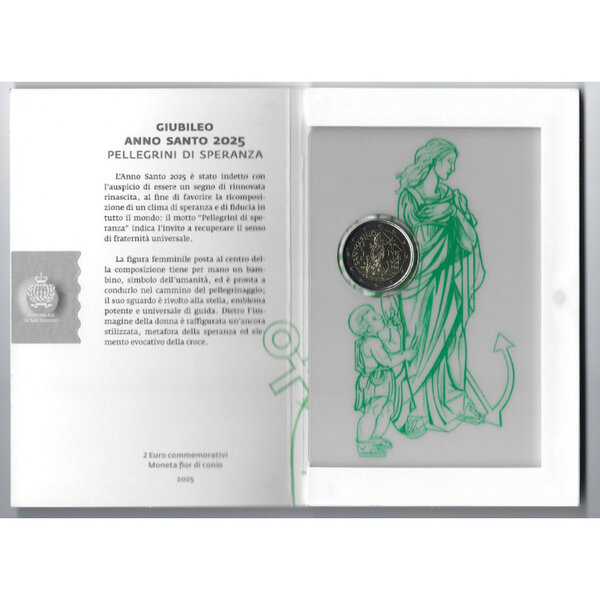 2 euros Saint Marin 2025 - Année Sainte en coffret BU.