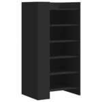 vidaXL Armoire à chaussures noir 52x37 5x100 cm bois d'ingénierie