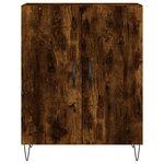 vidaXL Buffet haut Chêne fumé 69 5x34x180 cm Bois d'ingénierie