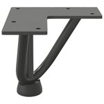 vidaXL Pieds en épingle à cheveux pour table basse 4 pièces Anthracite 10 cm Acier massif