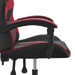 vidaXL Chaise de jeu Noir et rouge bordeaux Similicuir