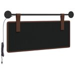 vidaXL Tête de lit suspendue Avec lumière LED Marron Simili cuir