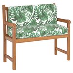 vidaXL Coussin pour dossier de palette Floral Motif de feuille