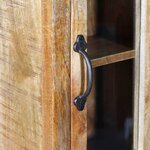 vidaXL Meuble toilette+miroir et 2 armoires latérales Bois de manguier