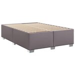 vidaXL Sommier à lattes de lit avec matelas Gris 140x200 cm Similicuir