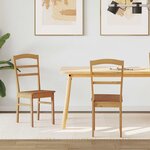 vidaXL Chaise de salle à manger 2 Pièces Naturel