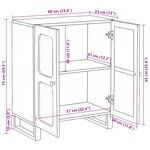 vidaXL Buffet Marron 60 x 33 x 75 cm Bois de mangue massif