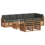 vidaXL Ensembles de canapés avec coussin 9 Pièces Naturel et Anthracite