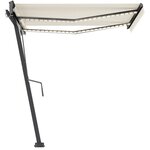 vidaXL Auvent automatique sur pied 350x250 cm Crème