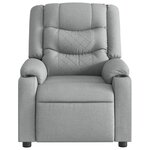 vidaXL Fauteuil inclinable électrique Gris clair Tissu