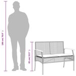 vidaXL Banc de jardin avec coussin noir résine tressée et acacia